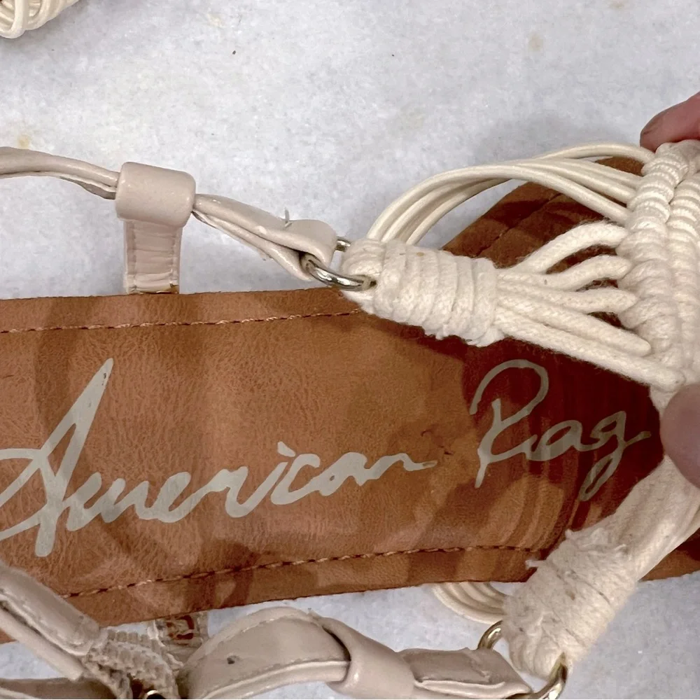 American Rag Open Toe Crochet Sandal Sz 7.5 - Picture 5 of 10